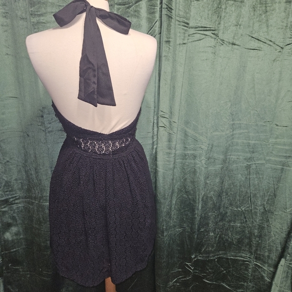 Free People Halter Floral Crochet So Sweetly Mini Dress - Picture 3 of 5